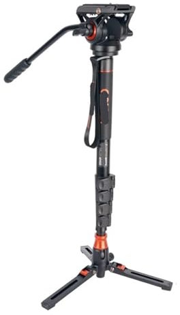 DK327Q5S Professional Camera Monopod Hydraulic Oil Head with Tripod Bracket