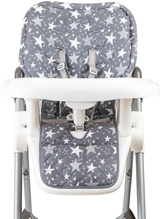 Todays Kids High Chair Pad - 100% Polyester High Chair Cover, Easy Use High Chair Cushion - Soft High Chair Covers for Baby, Padded Highchair Cover w/Elastic Back - Fits 3-5 Point Harness High Chairs