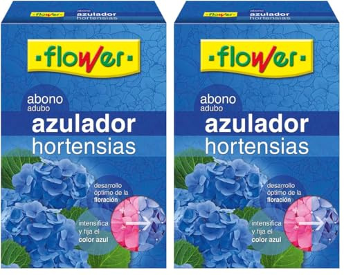 Flower - Abono Azulador de Hortensias Soluble 600 gr | Intensifica el Color Azul | Optimiza la Floración | Con Hierro, Magnesio y Aluminio, No aplica, 16x5.5x23.5 cm, Abono Sólido (Paquete de 2)