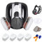 goambuy Gasmaske mit Filter Staubmasken Atemschutz Feinstaub Lackierer,Wiederverwendbare Vollmaske für Graffiti,Lackier,Farbspritz,+20 Filtrierbare Wattepads, +Ohrstöpsel