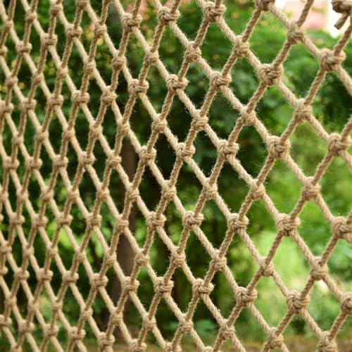 WXF86djl Children's climbing net Plants Fence Hemp Rope Netting Children Swing Climbing Safety Net Balcony Railing Protective Net Playground Hammock Cargo Net(3m*3m)