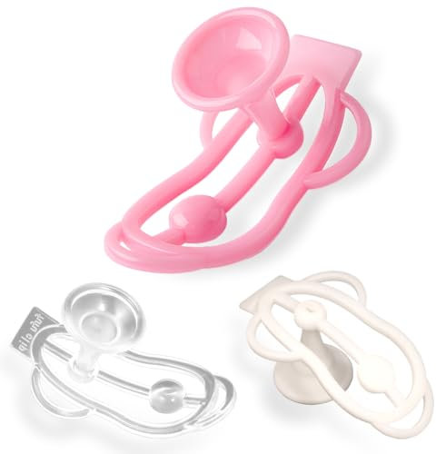 NAIXBTY Harz FuFu Clip Männer Höschen Sissy Keuschheit Peniskäfig Keuschheitsgürtel Herren Gerät Schloss SM Fetisch Extrem Penis Bondage fufu clip Ring sklaven Sex Spielzeug für Männer (Weiß)