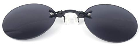Mirweon Lunettes rondes rétro unisexe avec pince-nez en métal