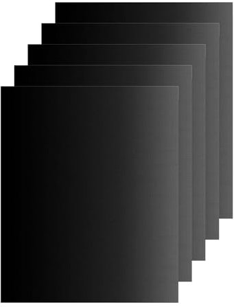 Lot de 5 tapis de cuisson pour barbecue - Antiadhésif et réutilisable - Résistant à la chaleur - Pour cheminée, barbecue, salle à manger