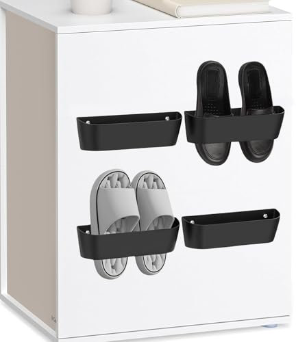 STFALI 4 stück Schuhorganizer Hängend, Schuhregal Camping, Camper Zubehör für Wohnwagen, Kann Im Schlafzimmer Und Wohnzimmer Verwendet Werden (Schwar)