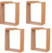 Hbbgdiy 4pcs 9x7x3in bambú de Madera de bambú Botes de Almacenamiento de Cereales con Tapas extraíbles, dispensadores de Cocina Transparentes para arroz, harina, Pasta, bocadillos y Granos
