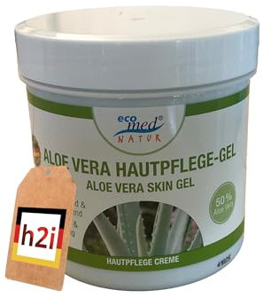 h2i Aleo Vera Hautpflege Creme | 1 x 250 ml | Feuchtigkeitscreme für Gesicht und Körper | natürliche Aloe-Creme für trockene Haut | gegen Sonnenbrand & Akne