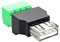 Qsvbeeqj Conector USB 2.0 tipo A hembra/macho a conector adaptador de enchufe de 4 pines