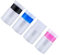 Mikinona 4pcs Refillable Pump Bottles Eco-Friendly Travel Dispenser for Cosmetics Nail Art and Water Lightweight Compact Detachable Design Transparent Pink Blue and Black