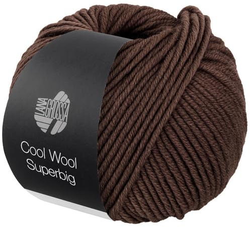 LANA GROSSA Meilenweit Superbig | Pure extrafeine Merinowolle, waschmaschinenfest und filzfrei | Handstrickgarn aus 100% Schurwolle (extrafine) | 50g Wolle zum Stricken% Häkeln | 80m Garn FB 41
