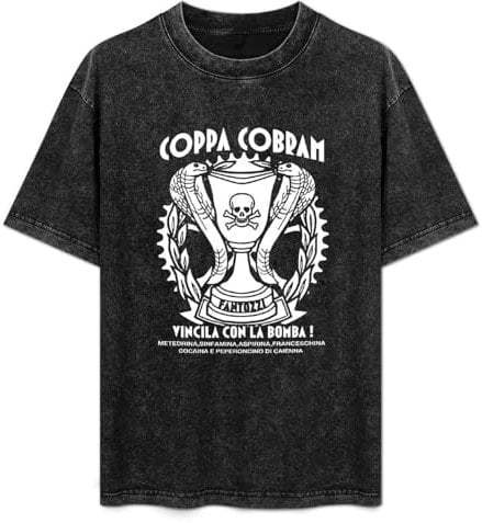 Fantozzi Coppa COBRAM Fantozzi Contro Tutti Men's T-Shirt Unisex White Tee Clothing L