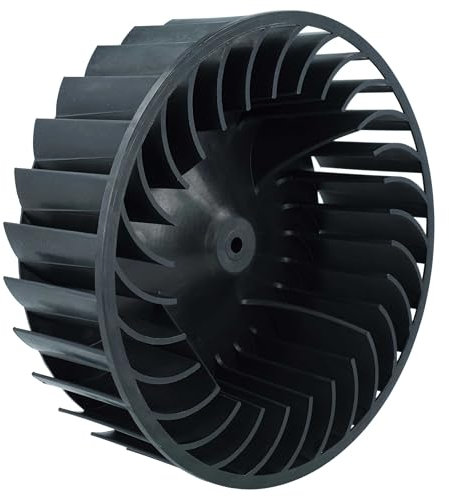 vhbw Turbine de ventilation compatible avec Bauknecht TKPlatinum771E, TKPLATINUM85A, TKPLATINUM76A+++ sèche-linge, séchoir - Hélice 17,8 cm noir