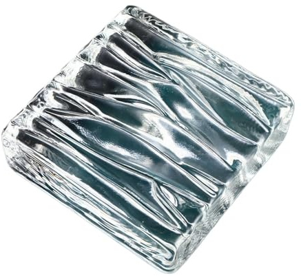 Brique de verre transparent, Blocs de verre couleur 5,9x5,9x1,9 pouces, 1/5/10 pièces, isolation transmission lumière séparation d'espace(5pcs)