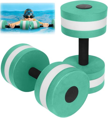 Wasserhanteln, 2 Stück Unisex Erwachsene Aqua Hantel Sport Aquatic Aerobic Übung Hanteln EVA Schaum Hantel Fitness Set Langhanteln für Pool Fitness Aqua Yoga Schwimmen