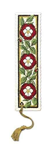 Textile Heritage Cross Stitch Bookmark Kit Collection - Heraldic Rose by