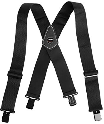 kwb Hosenträger (100 cm lang, 5,1 cm breit, elastisch, im Rückenteil mit Lederplatte verstärkt)