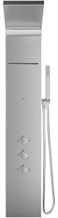 Roca A2H0416000 Columna Hidromasaje Termostática, Modelo Evolution, Acero Inox