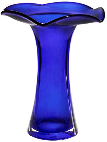 VaseBouquet Vase Blumenvase VIP Stiller Blau H 20 cm Handgemachte und Mundgeblasene Glasvase Tischvase