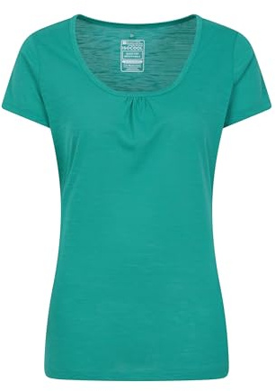 Mountain Warehouse Agra Womens T-Shirt - Lightweight Ladies Shirt, Quick Dry, Breathable Tee, Sweat Wicking Tee Shirt - for Spring Summer & Outdoors Teal 18