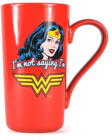 Wonder Woman Latte-Macchiato Mug Classic Half Moon Calici Tazze