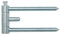 Stahlzargenband 3-tlg. brandschutz. f. gefälzte Türen, Band 18 x 61 mm, verzinkt
