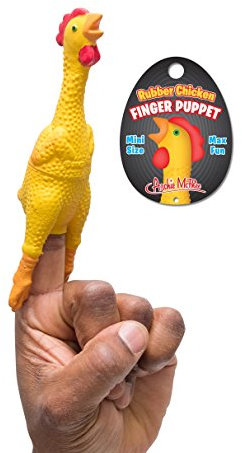 Archie McPhee Fingerpuppe aus Gummi in Huhn-Form