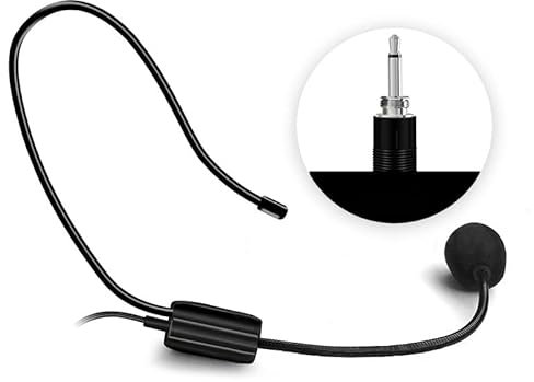 Microphone Headset 3.5mm Wired Microphone Portable Head-mounted Speaker Noise Cancelling MIC with Comfortable Wearing
