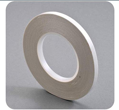 Doppelseitiges Klebeband 50 M - Breite 4 mm -handreißbar - transparent - perfekt zum basteln - stark haftend — optimal für Papier, Stoffe, Aluminium, Metall, Holz Glas, Keramik -Top Anfangshaftung