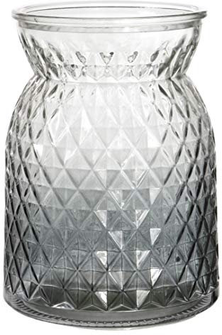 AngraveHome Large Textured Grey Glass Flower Bud Vase (16cm) Jar Home Decoration Decor Ornament