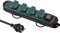 Electraline 61285 30920 Bloc Multiprises Étanche Professionnel avec Enrouleur, 4 Prises 16A, Câble en Caoutchouc 1.8 M, H07RN-F 3G1,5 mm², IP44, Noir/Vert