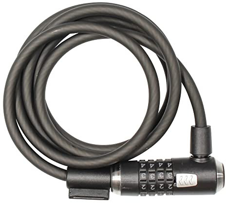 Kryptonite KryptoFlex Bike Lock Cable, 2FT/6FT/10FT Long 12mm Thick Heavy Duty Braided Steel Cable Anti-Theft Security Lock for Outdoor Equipment, Combination/Key Bike Lock