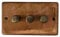 G&H CTC513 Standard Plate Tarnished Copper 3 Gang 1 or 2 Way V-Pro LED Dimmer Switch