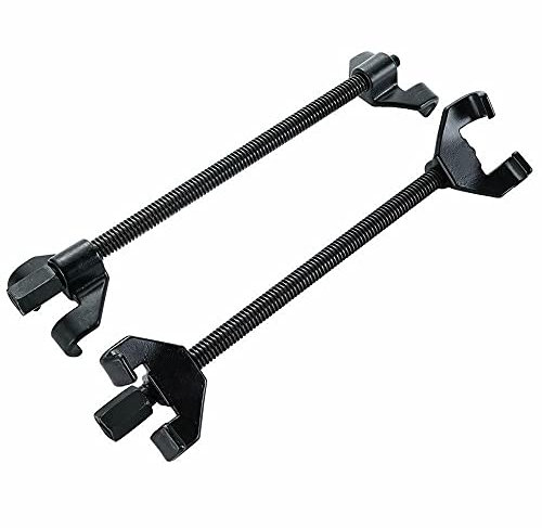 ZENO Coil Spring Compressor 380mm | Spring Compressor | Strut Remover Installer Tool | Heavy Duty Steel Coil Spring Compressor for Car, Van | Clamps Kit | Black | Universal