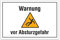 Aluverbund Hinweis Schild 30x20cm Wetterfest Rostfrei Kratzfest UV beständig - Warnung Absturzgefahr