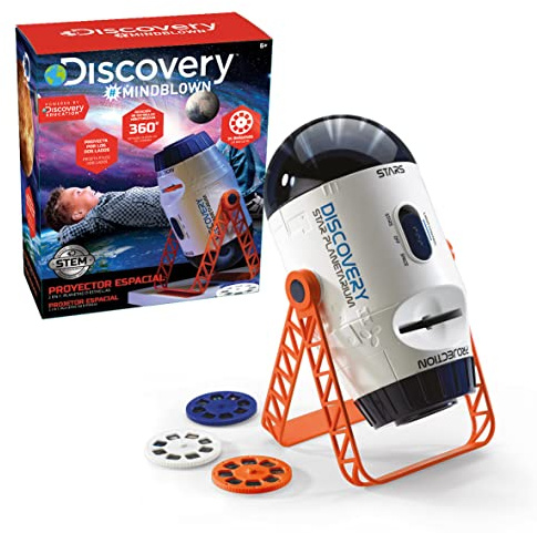 Discovery Planetary Projector and Stars – Solar System for Children + 6 Years Old | Galaxy Projector | Star Projector | 3 Disks with 24 Photos and Focus Lens