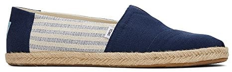 TOMS Men's Alpargata Rope Classic Loafer Flat, Navy Blue, 9 UK