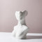 Kopf Gesicht Vase Moderne Kreativität Vasen Deko Mit Vase Gesicht Statue Weiß Matt Dekorative Vase Moderne Schicke Vase Boho Deko Für Heimdekoration Wohnzimmer (Attitüde)