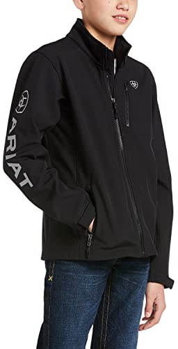 ARIAT Boy's Logo 2.0 Softshell Jacket Black/Silver Large