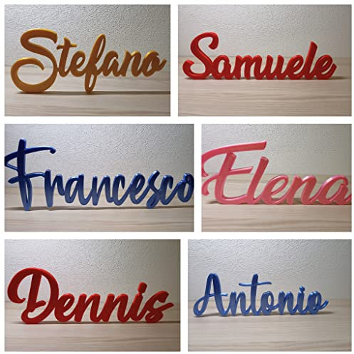 Nome Personalizzato Decorativo in Plastica Rigida - Perfetto per Casa, Feste ed Eventi - Realizzato in Italia