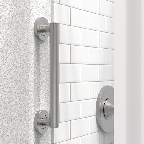 AquaChase Dekorativer Haltegriff für Badewannen, 3,8 cm, ADA-konform, 227 kg Gewichtsunterstützung, Balance-Assistent-Handlauf, Duschgriff für Bad und WC (30,5 cm, gebürstetes Nickel)
