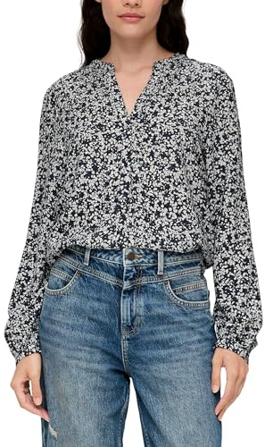 s.Oliver Damen 10.2.11.10.100.2134304 Bluse, 59A6 blau, 36