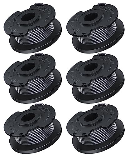 Ø1,6 mm-5m Länge Ersatzspule Kompatibel mit Bosch Geeignet für Akku Rasentrimmer EasyGrassCut,Enthält 6 Stück F016800569 Fadenspule