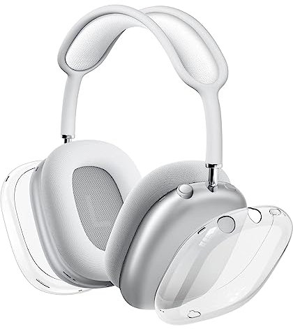 Kireida® Clear Hülle Kompatibel mit AirPods Max,Transparente Kopfhörerhülle aus Silikon, Weiche TPU Case Transparent Schutzhülle,Anti-Fingerabdruck, Anti-Kratzer & Anti-Staub