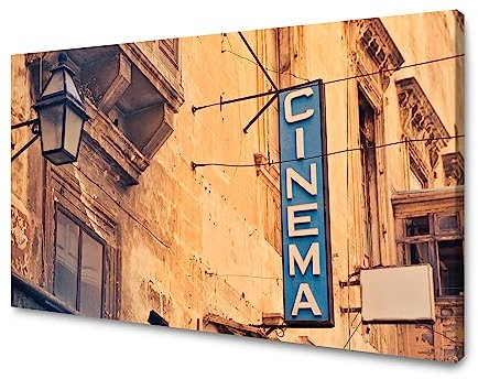 GP TONER Canvas Kunstdruck Wanddekoration modern Wandbilder Leinwanddruck Vintage Kinotafel 120x60 cm