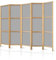 murando - Paravent Intérieur Japonais 225x172 cm - Séparateur de Pièce en Bois Naturel et Toile Imprimée - Cloison de Séparation pour Chambre - Paravent Oriental Portable et Pliable f-A-10168-bh-a