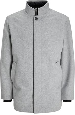 JACK & JONES Homme Jjeharrison Sn Veste En Laine, Light Grey Melange, XL EU