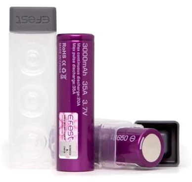 EFEST 3000 35A Doppio Alta Amp Flat Top Batteria e Custodia in Plastica per Sigaretta Elettronica Svapo Senza Nicotina
