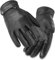 normani BW Bundeswehr Lederhandschuhe gefüttert für Damen und Herren mit Fleecefutter und Lederriemen am Handgelenk Farbe Dunkelschwarz Größe XL