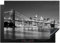 KitchenYeah© Copri Piano Cottura 75x52 cm Coprifornelli Tappetino per Induzione Fornello Tutto per la Cucina Ponte di Brooklyn - Skyline - Bianco e nero - New York