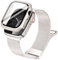 Ocaer Kompatibel mit Apple Watch Armband+Hülle 41mm 40mm 45mm 44mm, Metall Magnetisch iWatch band mit Bildschirmschutz für Apple Watch Series 9 8 7 6 5 4 SE, Edelstahl Milanese Loop (Polarstern, 41mm)